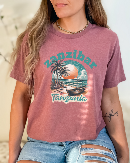 Sailboat Zanzibar Tanzania Tee