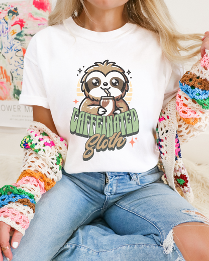 Silly Caffeinated Sloth Tee