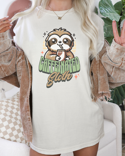 Silly Caffeinated Sloth Tee