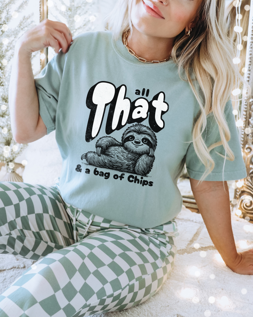 Funny Sloth 90s Tee