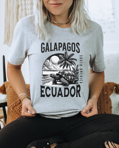 Giant Tortoise Galapagos Ecuador Beach Tee