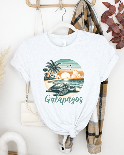 Sunset Galapagos Sea Turtle Tee