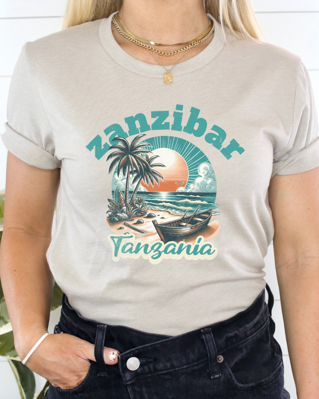 Sailboat Zanzibar Tanzania Tee